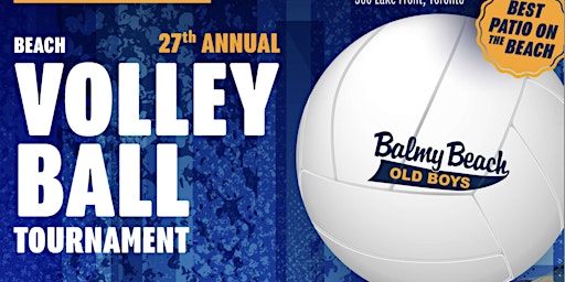 Primaire afbeelding van Balmy Beach Old Boys 27th Annual Beach Volleyball Tournament