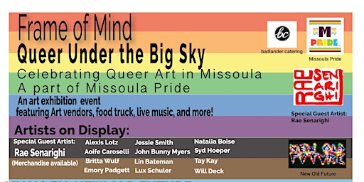 Imagem principal do evento Queer Under the Big Sky-a collection of LGBTQ artists, vendors, & musicians