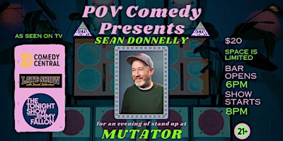 POV Comedy Presents: Sean Donnelly LIVE @ MUTATOR! primary image
