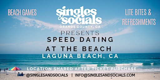 Primaire afbeelding van Speed Dating at the Beach - Ages 20s to 30s