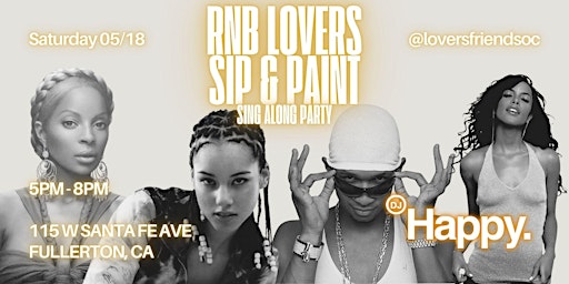 Imagen principal de RnB Lovers: Sip & Paint - Sing Along Party | 21+