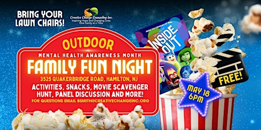 Image principale de Family Fun Night: Movie Under the Stars Feat. "Inside Out"