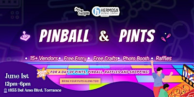 Pinball & Pints with Sip Then Shop at Hermosa Brewing in Torrance! primary image