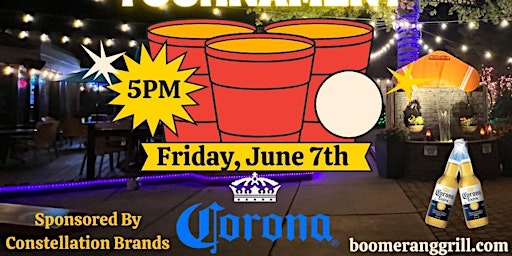 Beer Pong Tournament (FREE) @ Boomerang Bar & Grill primary image