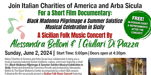Image principale de Documentary & Musical Concert: Alessandra Belloni and I Giullari Di  Piazza