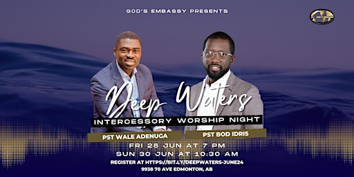 Imagem principal do evento Deep Waters June Edition with Pastor Wale Adenuga