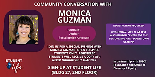 Image principale de Community Conversation with Monica Guzmán
