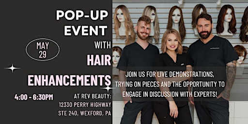 Image principale de Pop Up Event with Hair Enhancements at REV Beauty