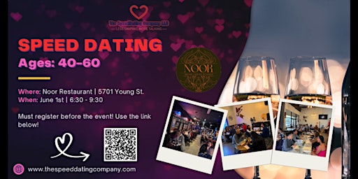 Image principale de SPEED DATING! Ages 40-60