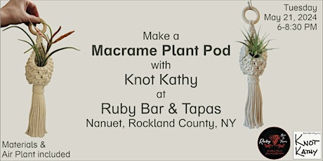 Macrame Class for Adults: Create a Plant Pod