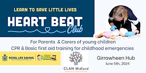 Imagem principal do evento Heart Beats Club. Learn to save little lives
