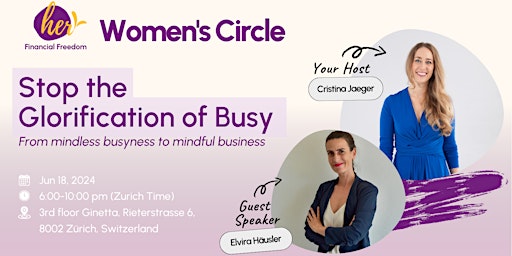 Image principale de Women's Circle: Stop the glorification of busy