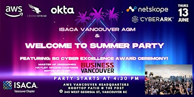 Imagen principal de ISACA Vancouver's AGM & Welcome To Summer Party!