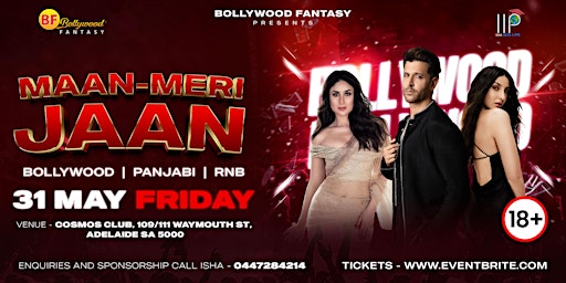 Imagem principal do evento Maan- Meri Jaan - Bollywood Night in Adelaide