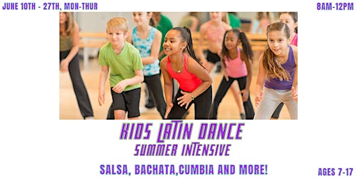 Imagen principal de Kids Latin Dance Summer Intensive 2024 Hosted by RF Dance Center