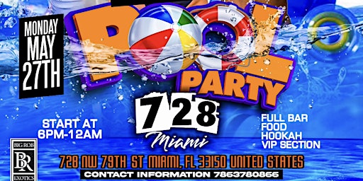 Memorial Day Miami Pool Party