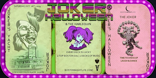 Image principale de Joker Boston Halloween Party Cruise