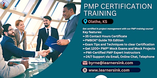 Confirmed 4 Day PMP exam prep workshop in Olathe, KS primary image