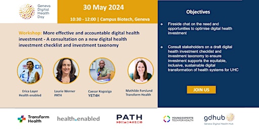 Imagem principal do evento More effective & accountable investment - A consultation on a  digital health investment checklist