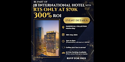 Imagem principal de Exclusive Hotel Investment With RTS JB-SG