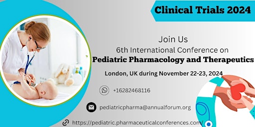 6th International Conference on Pediatric Pharmacology and Therapeutics primary image