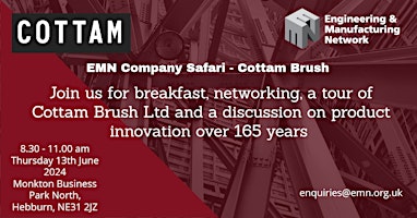 Imagem principal do evento EMN Company Safari -  Cottam Brush Ltd
