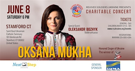 Stamford CT Oksana Mukha and Oleksandr Bozhyk Charitable Concert