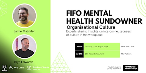 Imagem principal do evento FIFO Mental Health Group Sundowner