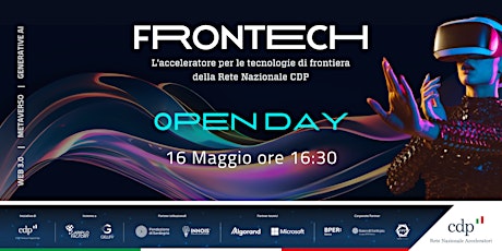 Frontech Open Day: scopri l'acceleratore CDP per le tecnologie di frontiera
