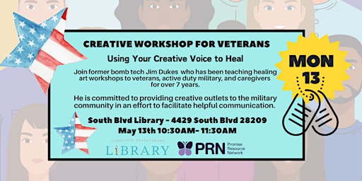 Creative Workshop for Veterans: Using Your Creative Voice To Heal primary image
