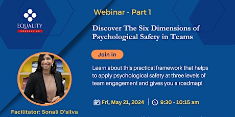 Discover The Six Dimensions of Psychological Safety - Webinar