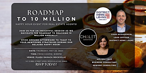 Image principale de Come Join Us For Our RoadMap To 10+ Million & Happy Hour Event!
