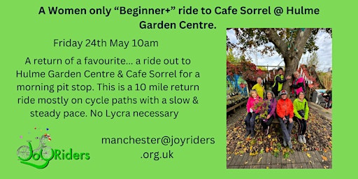 A Beginner+ ride to Hulme Community Garden Centre. primary image