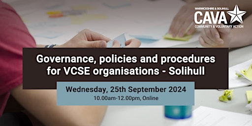 Governance, policies and procedures for VCSE organisations - Solihull