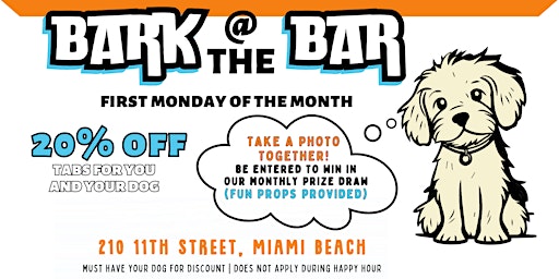 Imagem principal do evento BARK @ THE BAR! BRING YOUR DOG DAY @ South Beach Brewing Company