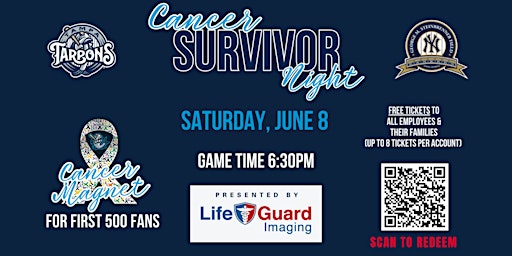 Hauptbild für Cancer Survivor Night @ Tampa Tarpons