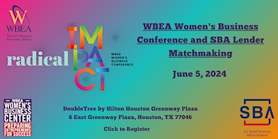 Primaire afbeelding van WBEA Women's Business Conference and SBA Lender Matchmaking