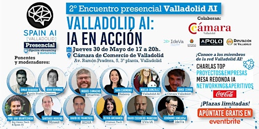 Immagine principale di 2º Encuentro presencial Valladolid AI. IA en acción: Charlas + Networking 