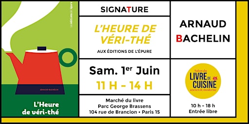 Arnaud Bachelin en signature au Salon du livre de cuisine ancien et moderne  primärbild