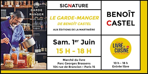 Benoît Castel en signature au Salon du livre de cuisine ancien et moderne primary image