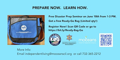 Imagem principal do evento Disability & Disaster Prep: Free Ready Go Bag!