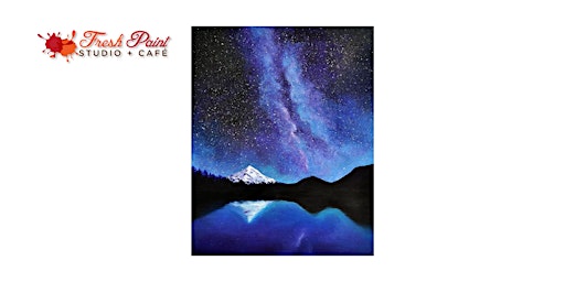 Imagen principal de In-Studio Paint Night – Galaxy Sky and Mountain Acrylic Painting