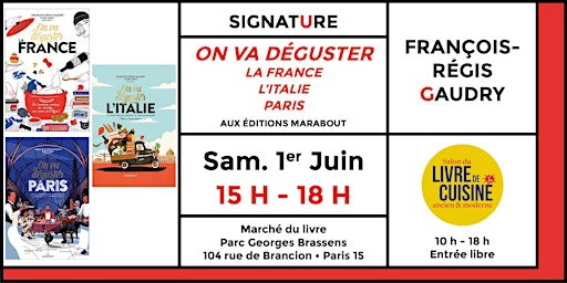 François-Régis Gaudry en signature au Salon du livre de cuisine primary image
