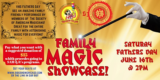 Primaire afbeelding van Society of American Magicians FATHER'S DAY MAGIC SHOWCASE!