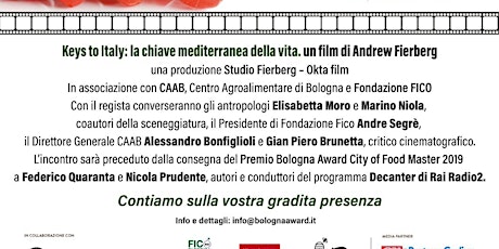 Immagine principale di Bologna Award 14/10/19: Decanter Rai Radio 2 e Keys to Italy 