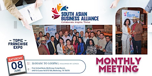 Image principale de Monthly Business Networking Lunch Meet  by South Asian Business Alliance
