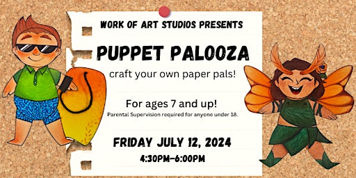 Primaire afbeelding van Puppet Palooza: Craft Your Own Paper Pals!