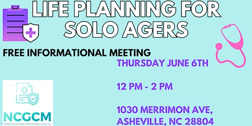 NCGCM: Life Plans for Solo Agers primary image