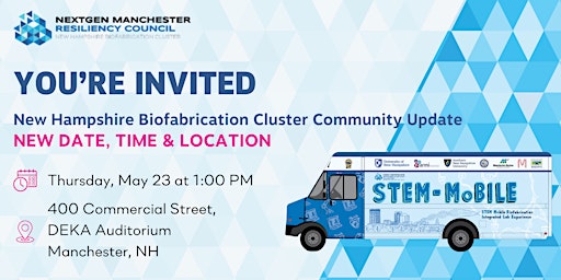Imagem principal do evento New Hampshire Biofabrication Cluster Community Update
