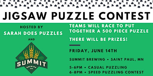 Jigsaw Puzzle Contest at Summit Brewing with Sarah Does Puzzles - June 2024 primary image